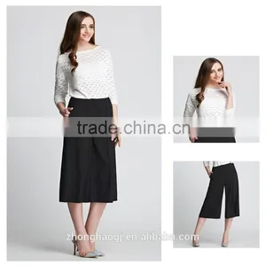 New Arrival Korean Summer Hollow Hedging Pullover Sweater Breathable Shirt With Slimming Lookings thumbnail-2