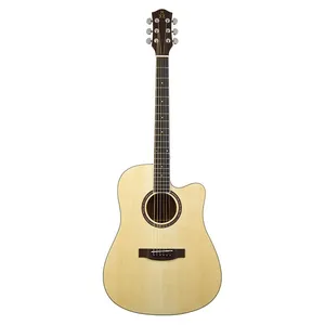 YAN 41-inch DC Bucket Spruce Top Mahogany Backsides Plywood Folk Guitar N-14 Guitar Factory thumbnail-3