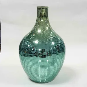 Mosaic Jar Glass Vase Glass Container Jar thumbnail-5