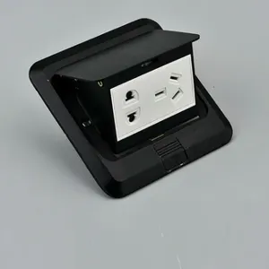 Customizable Hidden Pop Up Socket With Universal Power Outlet 2 USB Port Embedded Socket thumbnail-5