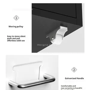 Bathroom Vanity Storage Metal Drawer Cabinet |Towe -Waterproof | for Toiletries and Cosmetics Organizer thumbnail-5