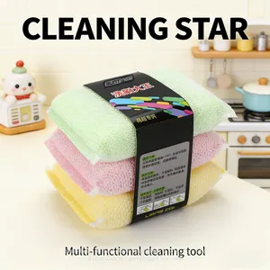 Bulk Kitchen Cleaning Sponge 4 Pack Colorful Dish Sponges for Daily Tasks thumbnail-4