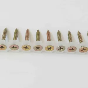 Factory Supply Collated Drywall Screws for Commercial Drywall Construction, Coarse Thread Black Phosphate Plastic Strip thumbnail-1