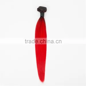 Cheap Ombre Human Hair Extension From 8" to 28" Black and Red Ombre Hair thumbnail-3