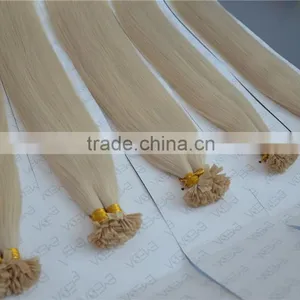 100 Keratin Tip Human Hair Extension White Silk Strand Hair Extensions Supplier's Choice thumbnail-2