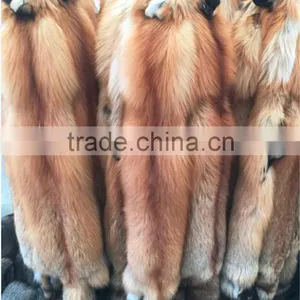 Factory Wholesale Fabric Material Fox Skin Natural Red Fox Fur Skin thumbnail-1