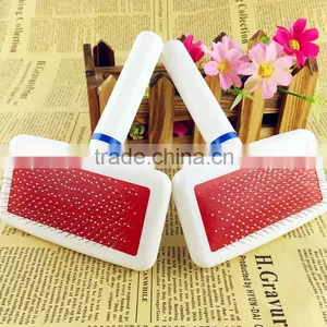 Pet Comb Hairdressing White Balloon Modelling Plastic Handle Gilling Dog Brush thumbnail-1