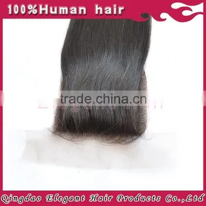 Cheap 4*4 Inch Natural Part Swiss Lace Brazilian Virgin Hair Silk Top Lace Closure thumbnail-3