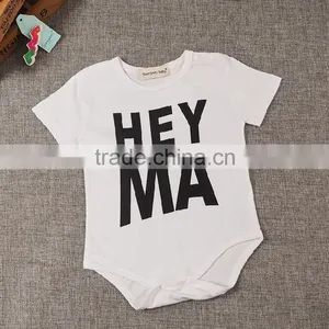 High Quality 100% Cotton Cute Baby Bodysuit White Baby Romper Toddlers Romper Suit thumbnail-5