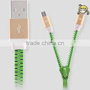 New Design 2in1 Zipper Usb Cable, Mobile Phone Data Zipper Usb Data Cable thumbnail-3