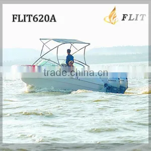 China 8 Persons 115-200hp Outboard Engine Powerful Fiberglass Yacht for Sale thumbnail-1