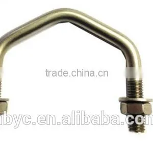 Low Carbon Steel Square Bend U-Bolt With 3/8-16 Thread, U-bolt Pipe Clamp thumbnail-3