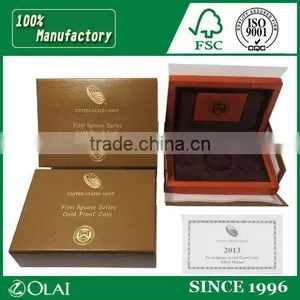 2015 Fancy Wooden Gold Coin Display Box for Gift thumbnail-1