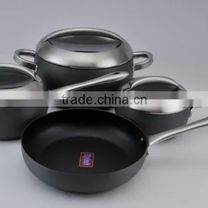 7pcs Promotion Aluminum Kitchenware Induction Bottom Avaliable Xylan Coating - Casting/press/draw/hard Anodized thumbnail-1