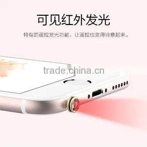 USAMS Earphone Out Dust Plug For Iphone /Android Mobile Phone Metal Electroplating Silicon Infrared Remote Control Dust Plug thumbnail-5