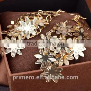 New Multilayer Snowflake Vintage Flower Earrings Dubai Gold Jewelry thumbnail-6