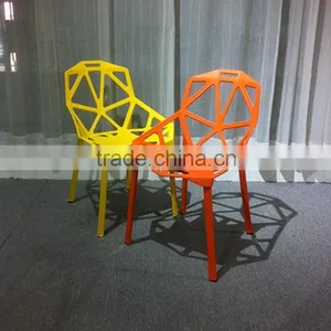 Morden Design White Plastic Chair One Plastic Chair One HYH-9128 thumbnail-3