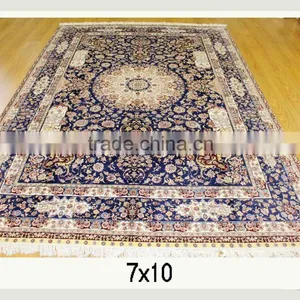Carpet Factory Natural Colour Hand Knotted Handmade Persian Silk Rug Persian Handmade Silk Carpets for Home Hotel Villa/silk Rug thumbnail-1