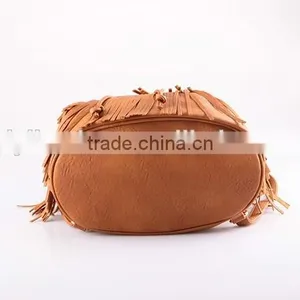 4762 Bohemia Style Tassels Featured Brown PU Material High Quality Women Backpack Quality Choice thumbnail-5