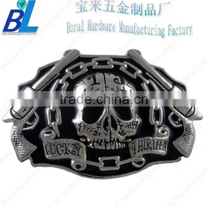 Custom Skull Shaped Design Metal Trench Coat Buckles thumbnail-1