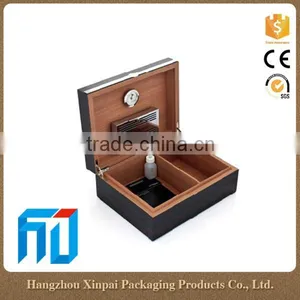 Custom Glossy Unfinished Wooden Cigar Box Humidor thumbnail-1