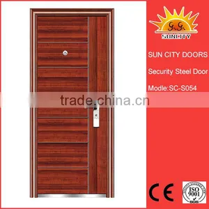 SC-S054 European Flat Steel Door Exterior Metal Doors Design thumbnail-1