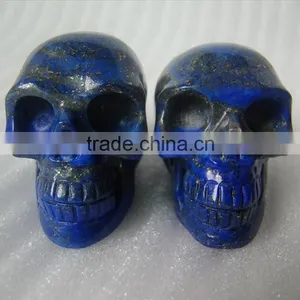 Semi Precious Stone Lapis Lazuli Skull Carving thumbnail-1