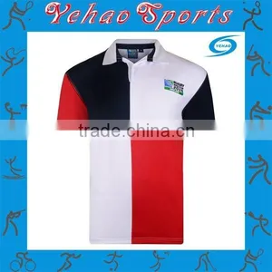 Blank Cut Sewing Style Rugby Polo Shirt thumbnail-1