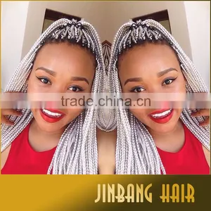 100g 24inch Black and Grey High Temperature Synthetic Fiber Hair Ombre Jumbo Braid thumbnail-6