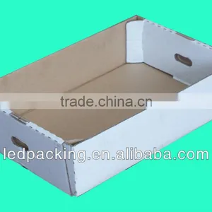 White Corrugated Paper Tray for Fruit Packaing thumbnail-1