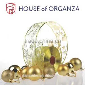 Wholesale Wire Edge Christmas Ribbon for Gift Packaging thumbnail-1
