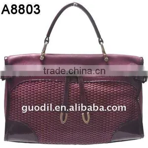 Weave Small Briefcase 2012 Lastest Trend PU Handbag thumbnail-1