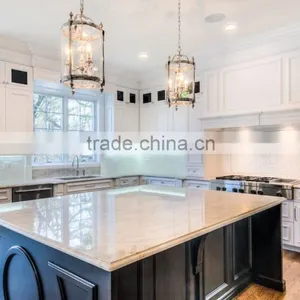 ARTIFICIAL QUARTZ STONE BEIGE MARBLE KITCHEN COUNTERTOPS thumbnail-2