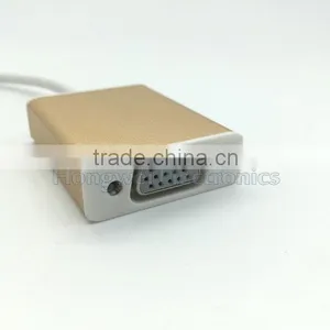 80 Centigrade VW-1 130mm Long UL Cable USB Type C to VGA Adapter With Metal Casing thumbnail-3