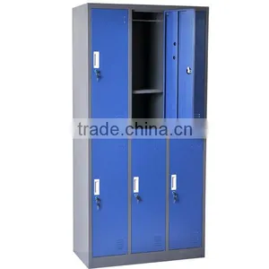 Custom Coat Rail Double Color 6 Doors Steel Locker thumbnail-5