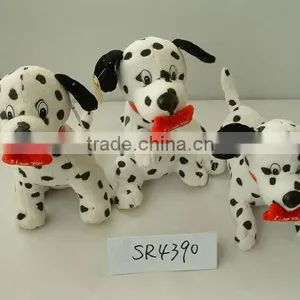 Beautiful Customized Soft Plush Stuffed Spotty Dog Animal Toy With Embroidered Bone Pillow&silk Bowtie for Valentine Day thumbnail-1