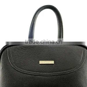 New Special Design Ladies Durable Black Litchi Pattern Leather Backpack thumbnail-2