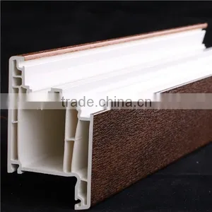 Both Side Wood Lamination Upvc Window and Door, Full Color Co-extrusion Upvc Profiles thumbnail-1