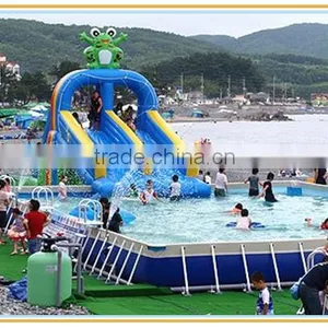 2016 New Top Selling Non Inflatable Pool, Metal Frame Swimming Pool With Water Slide, Custom Inflatable Pool thumbnail-1