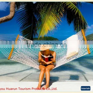Traditional Double Size Covered Cotton Rope Hammock thumbnail-1