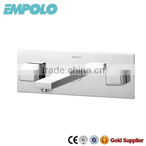3 Holes Wall Mounted Chrome Brass Basin Faucet 21 5701 thumbnail-1