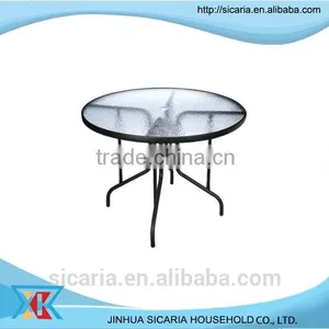 Garden Aluminum Leisure Glass Table thumbnail-3