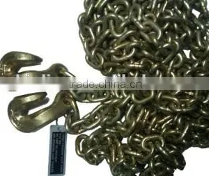 Galvanized Chain With Clevis or Eye Grab Hooks on Both End High Test 5/16"X30' Heavy Duty Tow Chains thumbnail-2