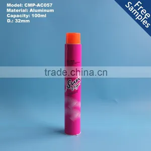 Labeling Silk Printing Hot Stamp 100ml Aluminum Collapsible Tubes thumbnail-1
