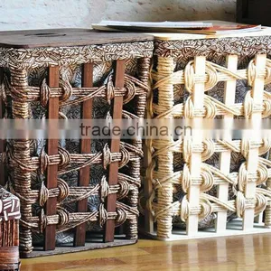 9 Hand Woven - Pastoral Style - Solid - Wooden Dirty Clothes Basket - Dirty Clothes Barrel - Storage Basket Basket thumbnail-1
