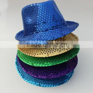 Fashion Flashing Fedora Sequin Gangster Hat Hot Jazz Hat Cap thumbnail-5