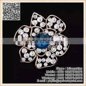 Promise Gift Diamond Fox Animals Brooch Crystal Pink And Royal Blue Cute Cat Brooch thumbnail-3