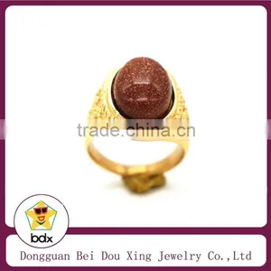 New Products 2015 Stainless Steel Rings, Charm Stone Fashinale Gold Plated Ring thumbnail-2