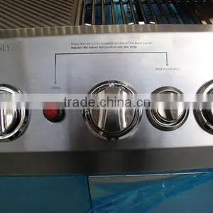 Table Outdoor Gas BBQ Grill 3 Burners Industrial Gas Grill thumbnail-4