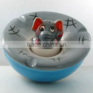 Aniaml Thinking Shap Ceramic Elephant Ashtray thumbnail-1
